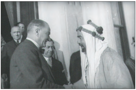 Atatürk, Ürdün Kralı Abdullah ile birlikte (1937)