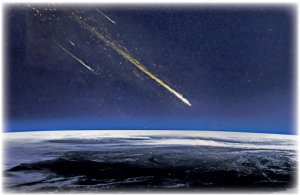Görsel 1.35 Gök taşları atmosferde yanarak toz ya da küçük parçalar hâline dönüşür.