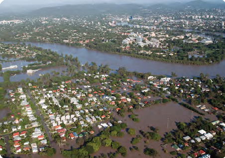 Görsel 4.25 12 Ocak 2011'de Brisbane'de yaşanan taşkın (Avustralya)