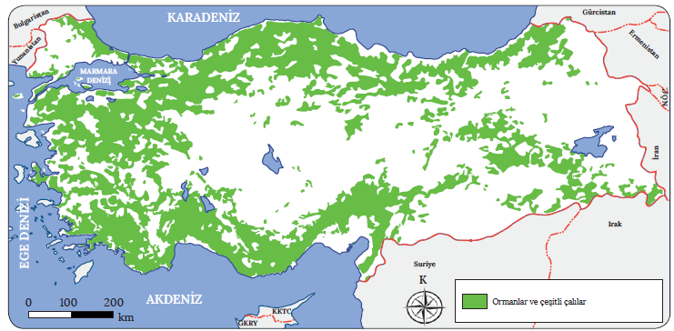Harita 1.21 Türkiye orman haritası (OGM)