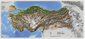 Harita 1.31 Türkiye’de yer şekilleri kısa mesafeler içinde değişir.