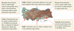 Harita 1.37 Türkiye’de etkili olan yerel rüzgârlar