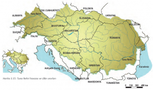 Harita 3.15 Tuna Nehri havzası ve ülke sınırları