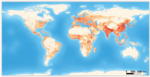 Harita 3.9 Dünya nüfus yoğunluğu