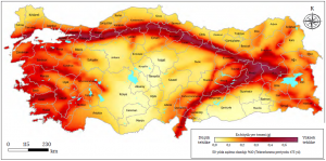 Harita 4.3 Türkiye deprem tehlike haritası (AFAD)