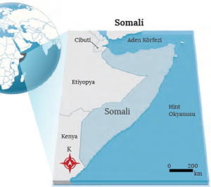 Harita 3.10 Somali’nin Dünya üzerindeki konumu